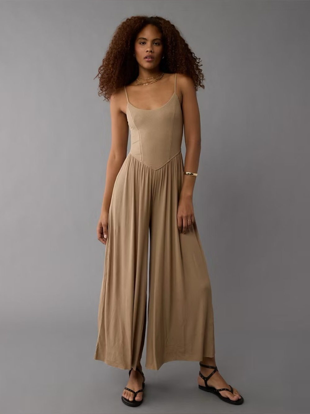 American Eagle Soft & Sexy Jumpsuit in Tan ✨Brand New with Tags ✨